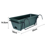 jardinière bac fleurs verte moderne clips métalliques rouille noire rechargeable extérieure balcon