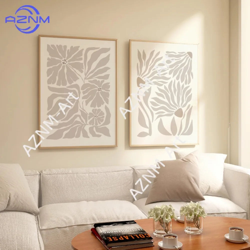 cadre mural contemporain floral texture mat 50x70cm 40x60cm 30x40cm 20x30cm 55x80cm