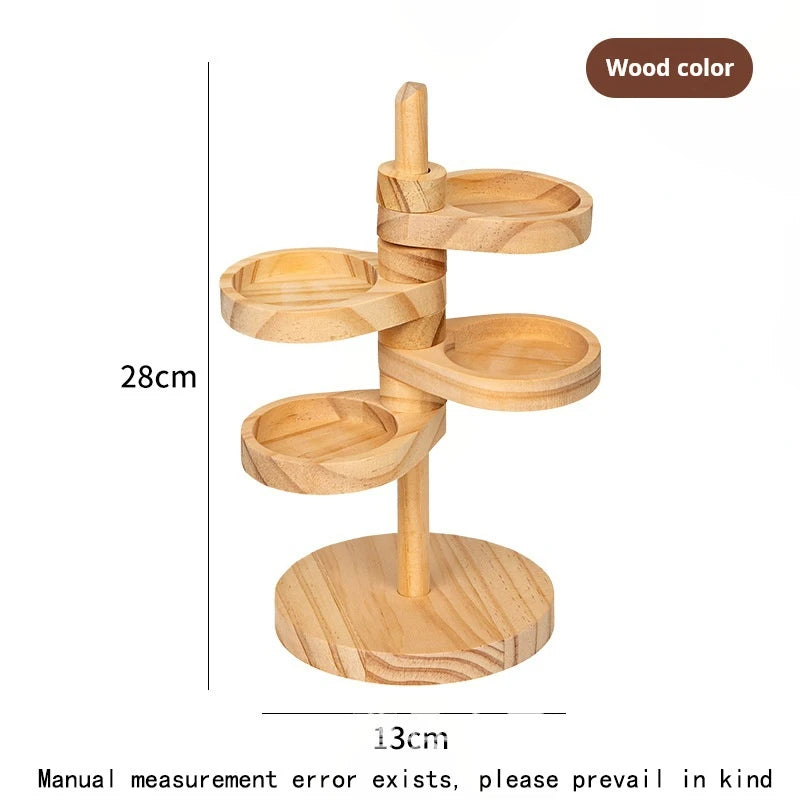 support rangement bois naturel moderne bijoux porte clés montre parfum minimaliste clips métalliques