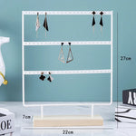 support boucles d'oreilles bois métal or blanc moderne minimaliste clips bijoux présentoirSuspens