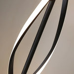 lampe sol moderne spirale noir blanc LED minimalist éclairage salle manger chambre