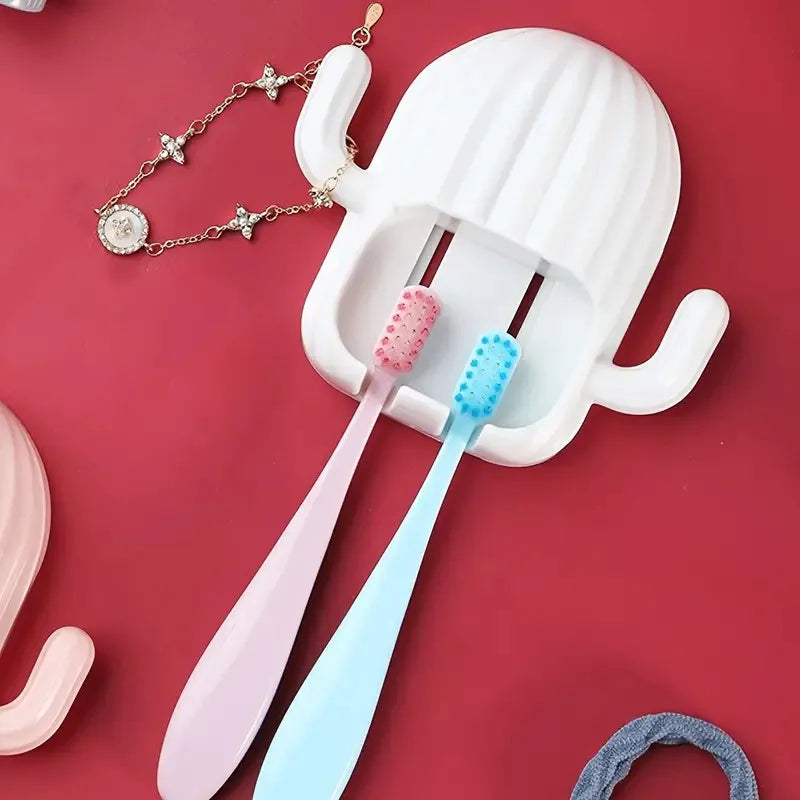 Porte-brosse à dents mural vert clair supportant un téléphone
