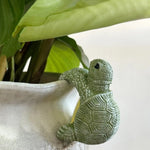 décoration jardin résine tortue vert carapace géométrique réaliste adhésifextérieur suspendu plante pot fantaisie animé
