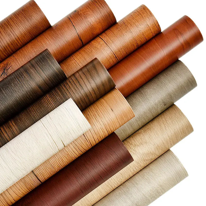 papier peint autoadhésif aspect bois moderne marron beige résistant humidité
