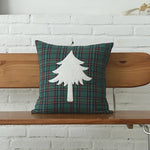 coussins brodés motif tartan vert rouge hoho joy noël decoration intérieure vintage moderne