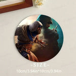 coasters multicolores assassin's creed personnages réalistes table hygiène bois écofriendly moderne domestique