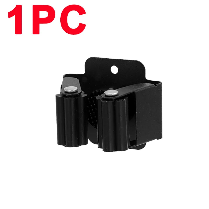 support mural moderne vis fixations acier inoxydable noir gris clips balais