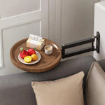 table pliable murale moderne bois métal plateau rond minimaliste dimension 30cm