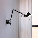 lampe murale articulée moderne noir gris blanc interrupteur fixations minimaliste led eléctrique