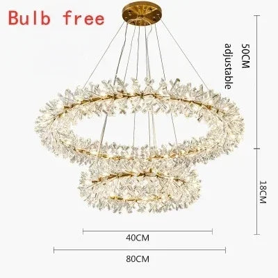 lustre suspension moderne cristal doré transparent luminaires salon luxe géométrique