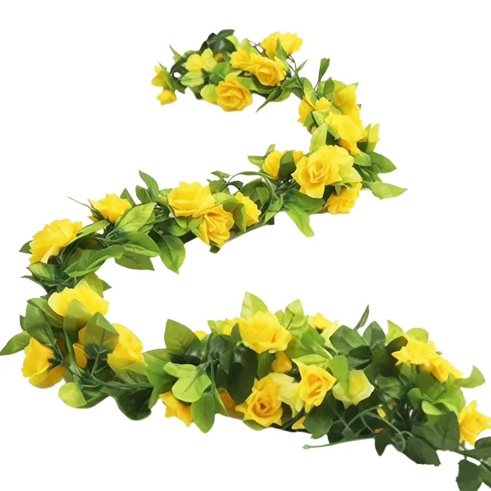 guirlande fleurs artificielles roses mixtes couleurs decoration intérieure romantique maison événements