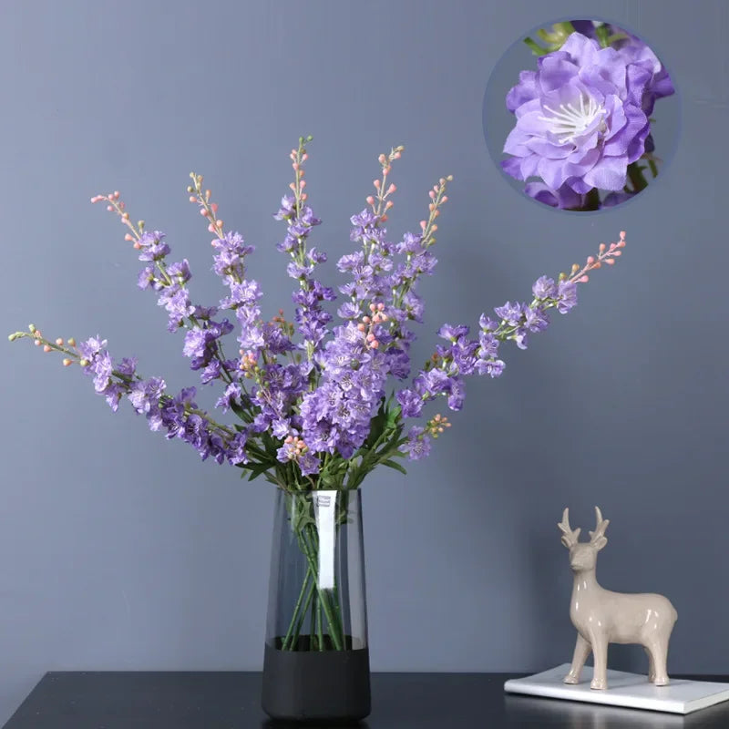 décoration intérieure bouquet artificiel violet rose blanc bleu moderne minimaliste