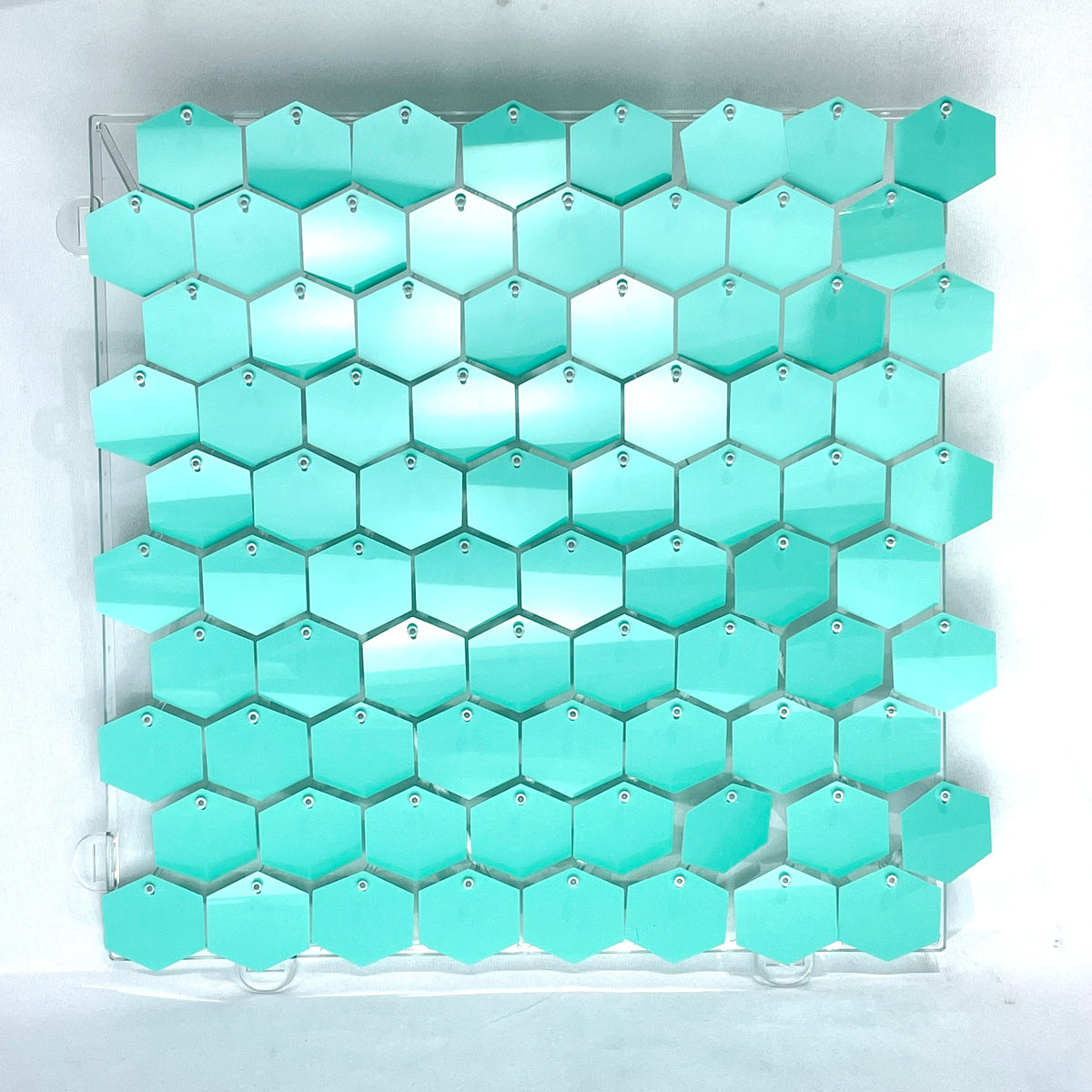 panneau décoration murale hexagonal sequins brillant fond fête mariage anniversaire baby shower décor moderne