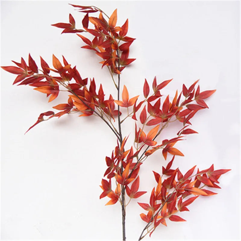 décoration murale branche artificielle bamboo soie rouge vert moderne minimalisteextérieur mariage anniversaire