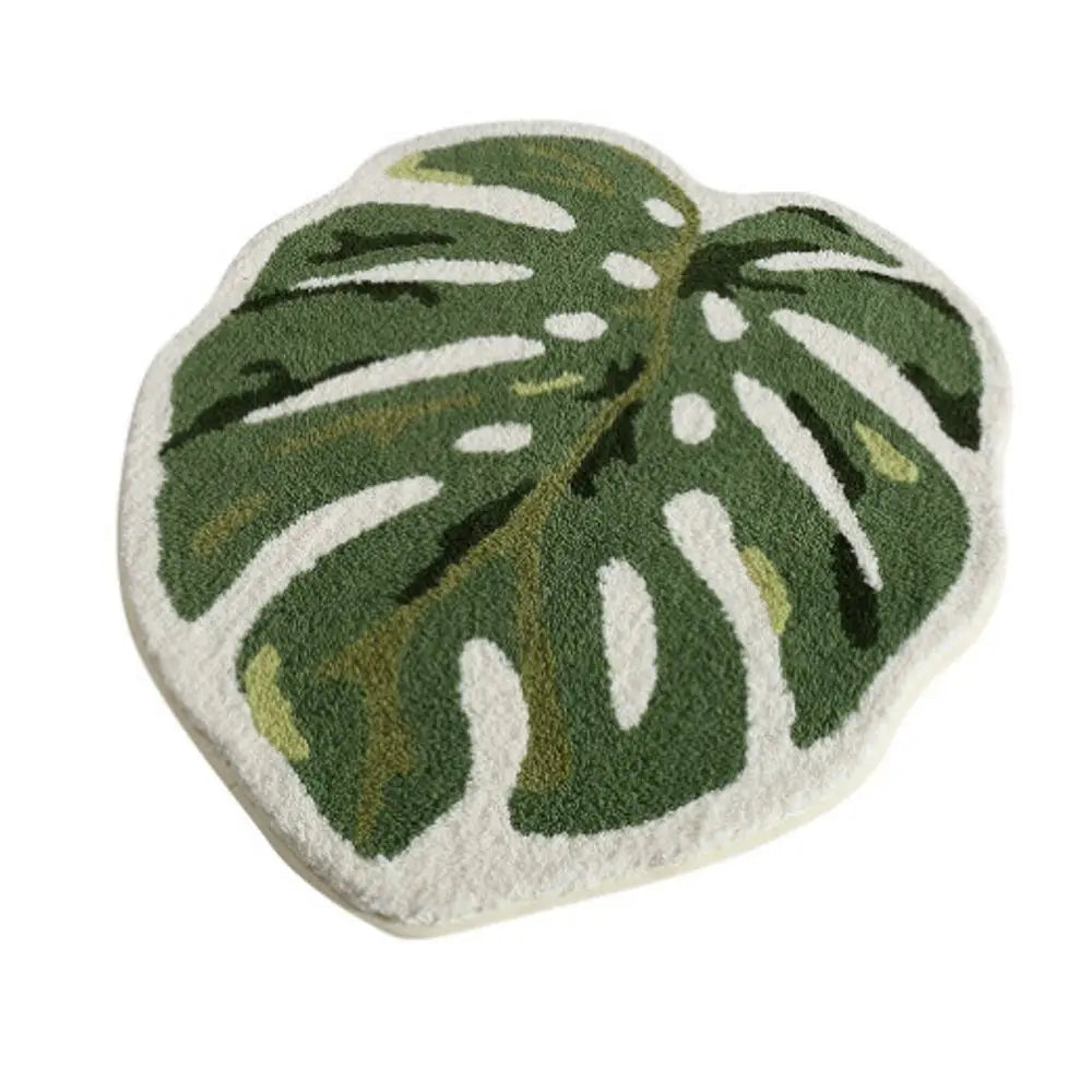 tapis créatif dessin animé feuilles monstera animaux adhésif imperméable antidérapant intérieur enfant polyester PVC