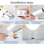 Spot LED moderne 20W dimmable noir blanc télécommande clips fixations chambre cuisine