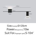 applique murale moderne noire fixée mur éclairage quotidien cuisine chambre coucher minimaliste