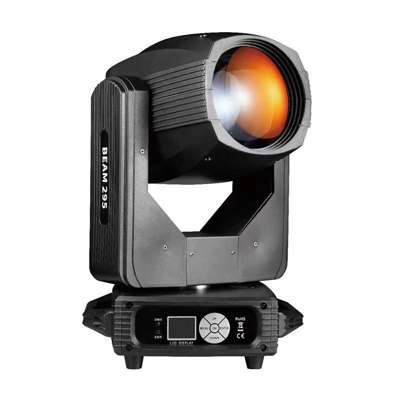 projecteur led noir moderne tête mobile affichage lcd boutons contrôle connecteurs scène dji