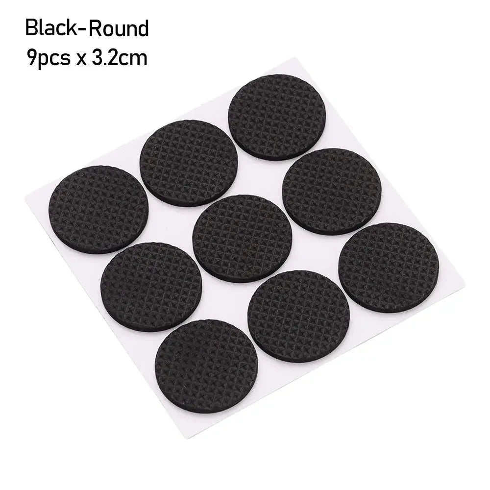 protecteurs sol adhésifs mousse eva tissu géométrique noir marron blanc anti glisse rond carré
