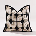 coussin carré géométrique noir blanc beige contemporain canapé chaise lit voiture remplissage optionnel