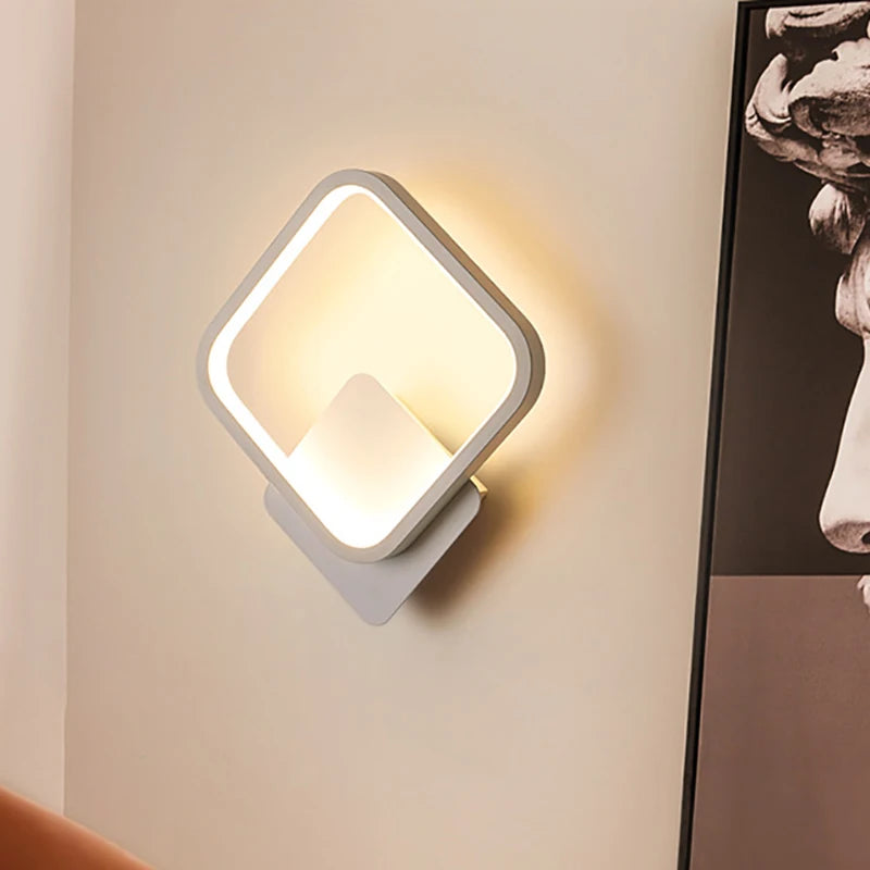 lampes murales modernes rondes carrées métal blanc noir minimaliste