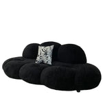 canapé salon contemporain velours noir blanc gris minimaliste moderne adultes