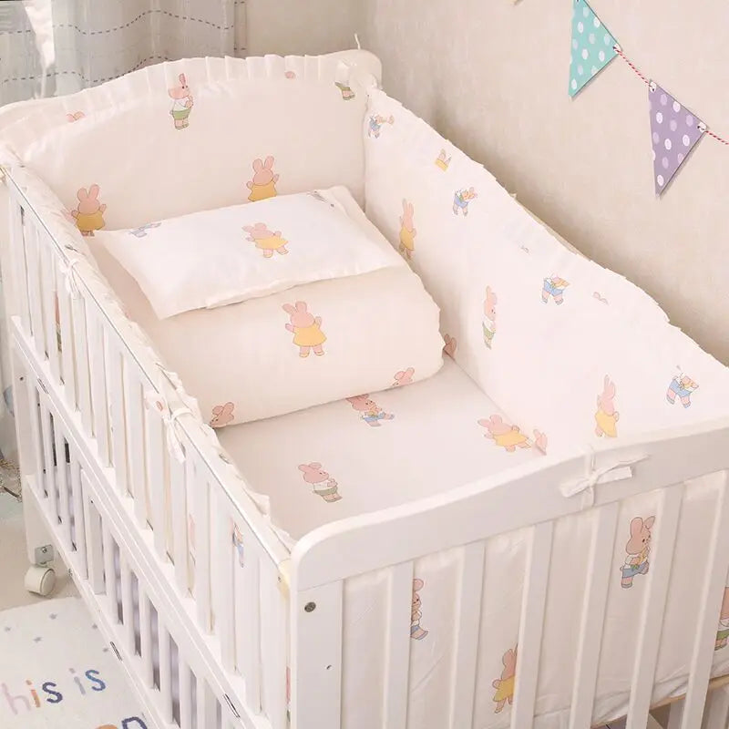 Ensemble complet parure de lit bébé avec drap et taie d'oreiller
