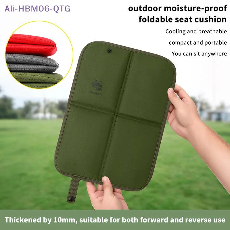 coussin siège pliable tissu oxford imperméable vert olive portable randonnée camping voyage