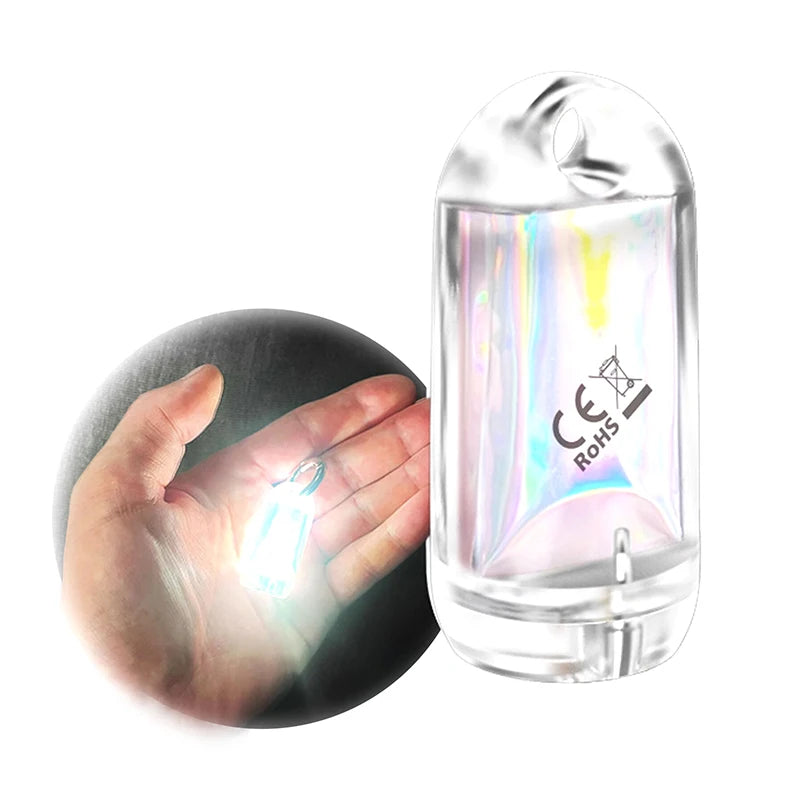 lampe led rechargeable usb transparent effet hologramme annexe cle smartphone camping