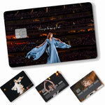 autocollants adhésifs cartes bancaires personnalisées danseur scène espoir bleu clair moderne amovibles