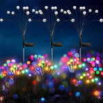 lumières solaires jardin multicolores modernes oscillantes extérieures imperméables ip65 led tiges noires