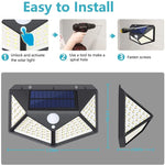 lampe murale solaire motion sensor led moderne extérieure ip65 garage jardin porte