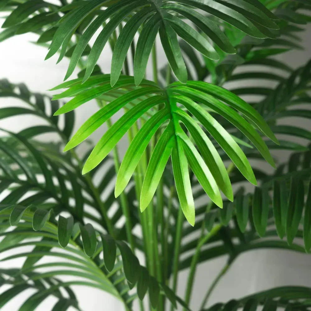 plantes vertes artificielles arbres feuilles fines moderne decoration extérieur salon chambre vert opalescent