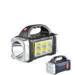lampe torche led rechargeable solaire banque alimentation multifonctionnelle extérieur moderne noire orangée argentée