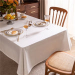 nappe table blanche carreaux texture classique réutilisable polyester coton extérieur intérieur moderne festive