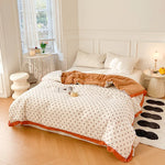 couette coton imprimée fleurs feuilles été automne vintage adhésive lavable maison 150x200cm 200x230cm