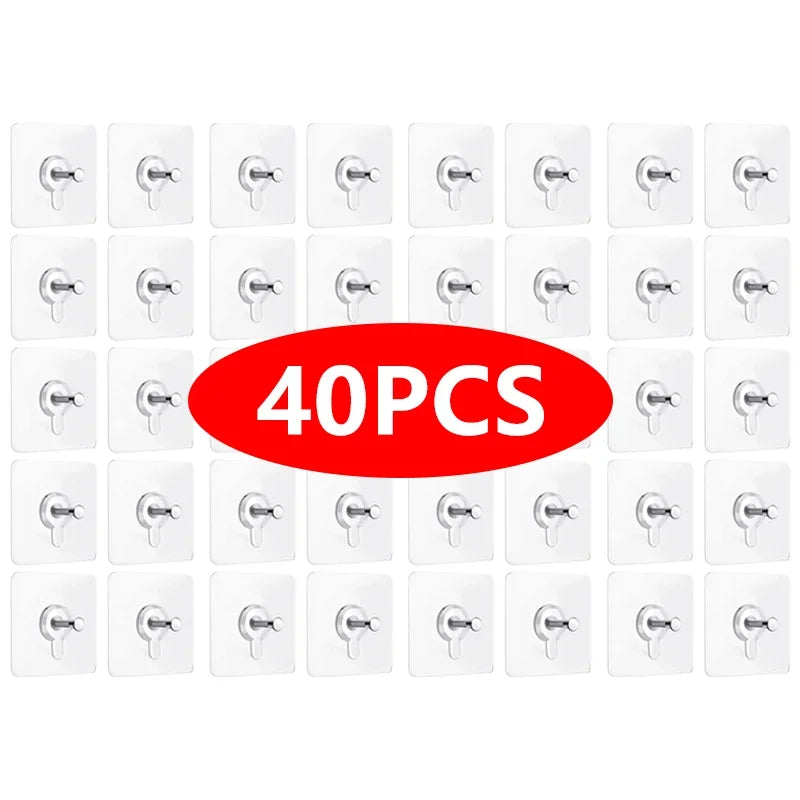 crochets muraux adhésifs transparents modernes sans perçage porte clés cadres affiches 6x6cm
