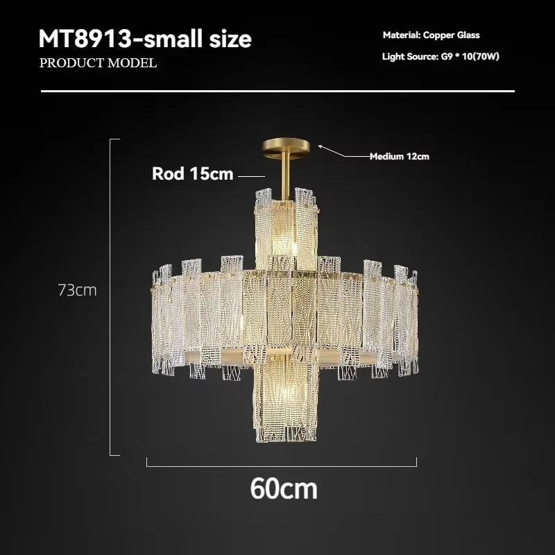 lustre suspension cristal moderne doré strass transparent cuisine salle manger salon