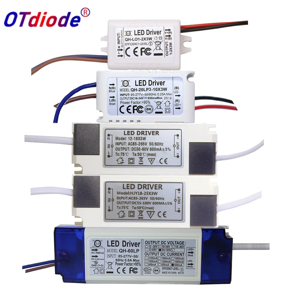 driver led blanc bleu moderne constant current 3w 30w 85 265v