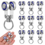 clips rideau argent bleu blanc rondeaux points dorés moderne fonctionnel clips 10 pièces