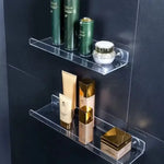 étagère murale transparente moderne adhésive support rangement salle bain cuisine 20x10cm 20x15cm 30x10cm 30x15cm