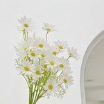 bouquet fleurs artificielles jaune blanc decoration intérieur mariage anniversaire minimaliste