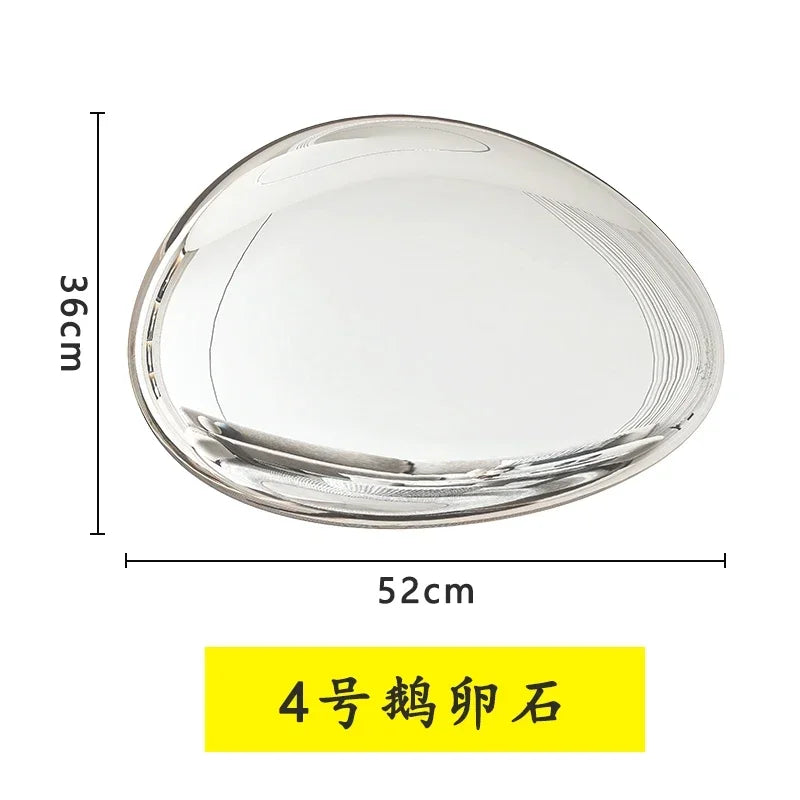 miroir moderne ovalaire argenté post moderne adhésif mural taille xl