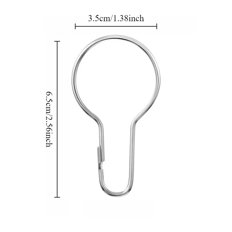boucles rideau argentées moderne sans motif coton métal 10pcs 20pcs