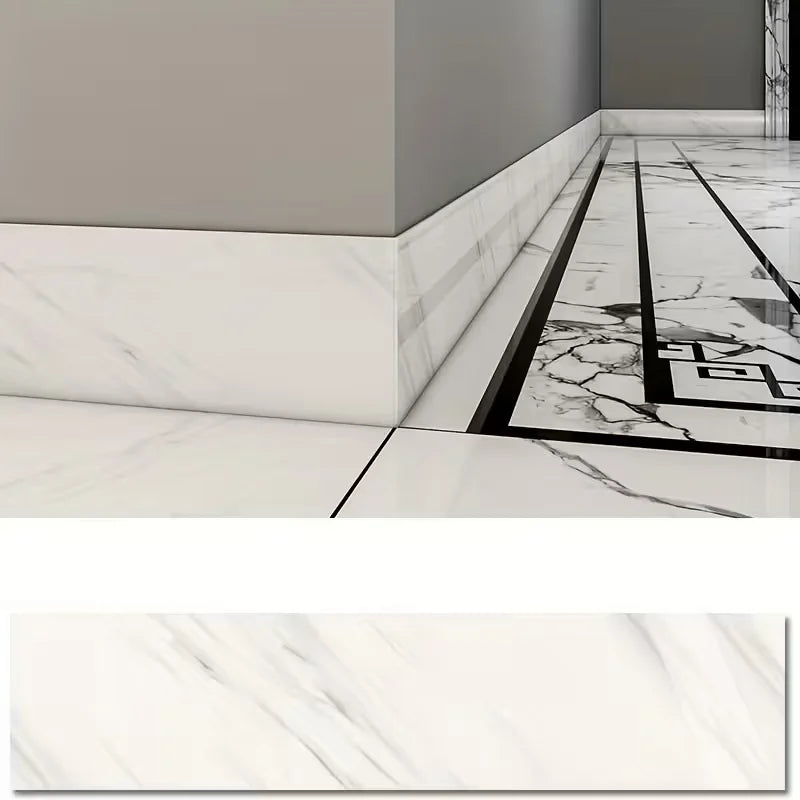 ruban adhésif décoratif marbre moderne blanc gris autocollant mural fond télévision porte