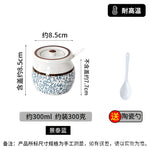 pots épices céramique fleurs stylisées couvercle cuillère plastique blanc rouge bleu noire hermétique kitchen
