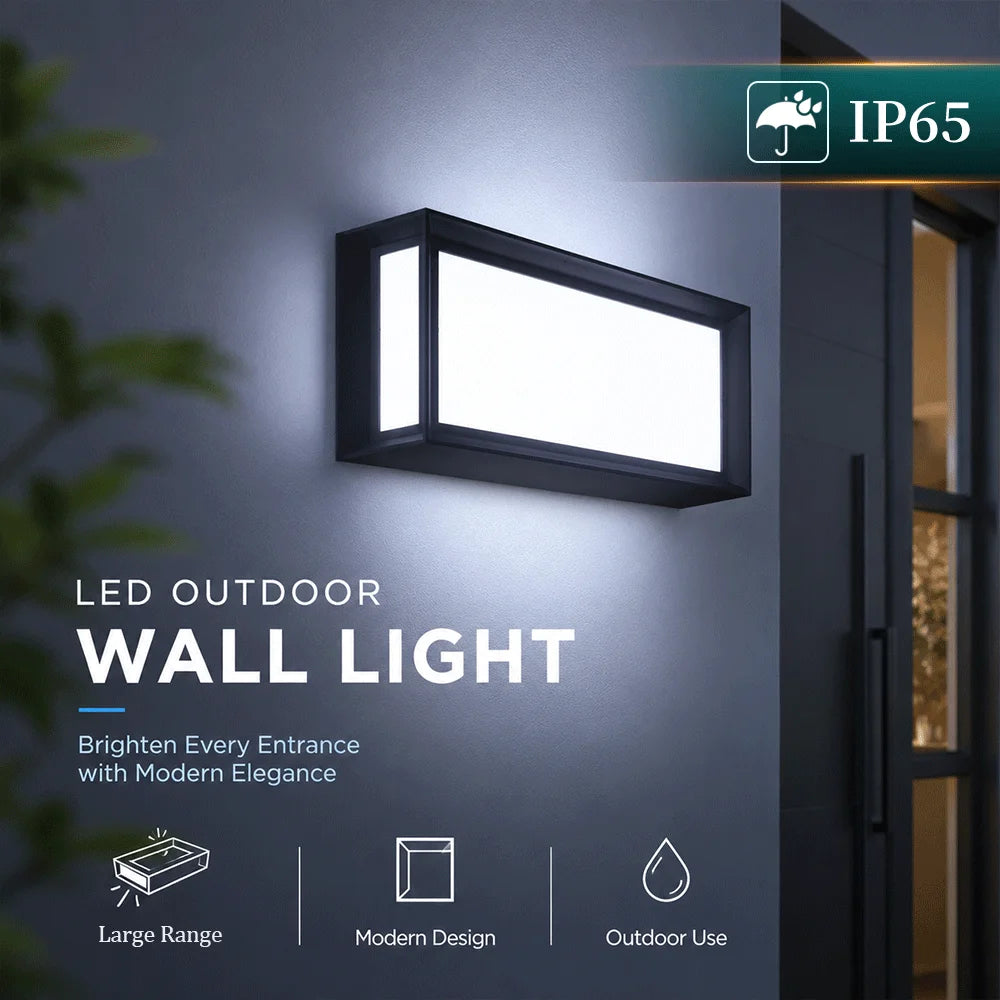 lampe murale led moderne noire ip65 verre borosilicate abs nickelée 2492000lm
