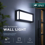 lampe murale led moderne noire ip65 verre borosilicate abs nickelée 2492000lm