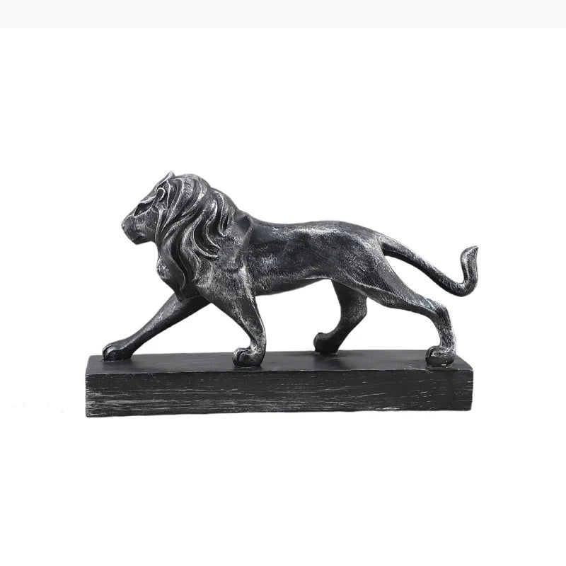 statue lion noir moderne minimaliste aspect vieilli décoration erotique ambiance