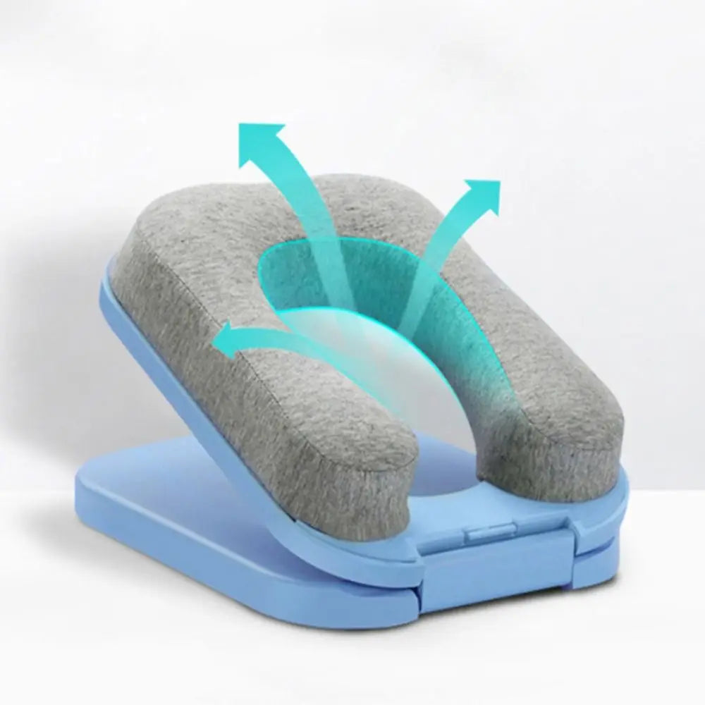 coussin repos forme bleu clair gris confortable ergonomique literie adulte décoration